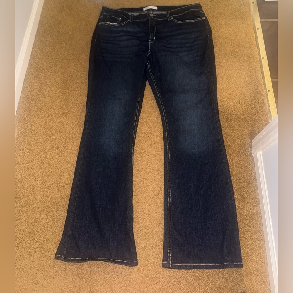 Signature by Levi Strauss Dark Indigo Flare Jeans